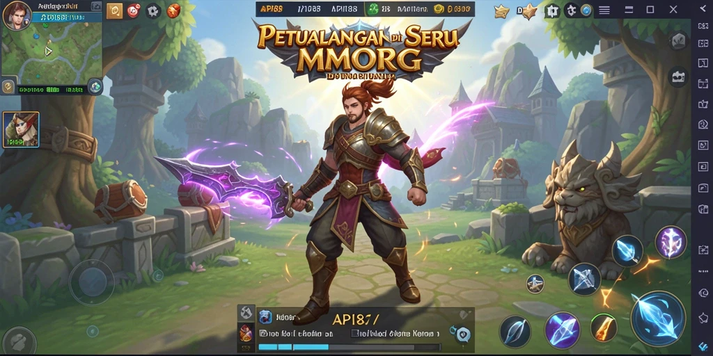 Gameplay seru API88 dalam dunia MMORPG yang luas.