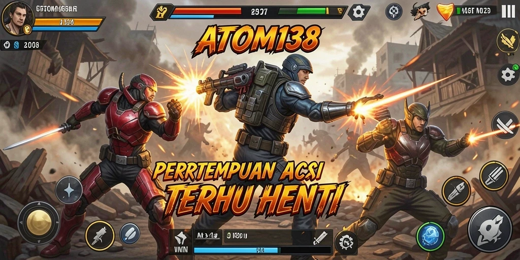Screenshot ATOM138 menampilkan pertarungan intens dalam aksi yang mendebarkan.