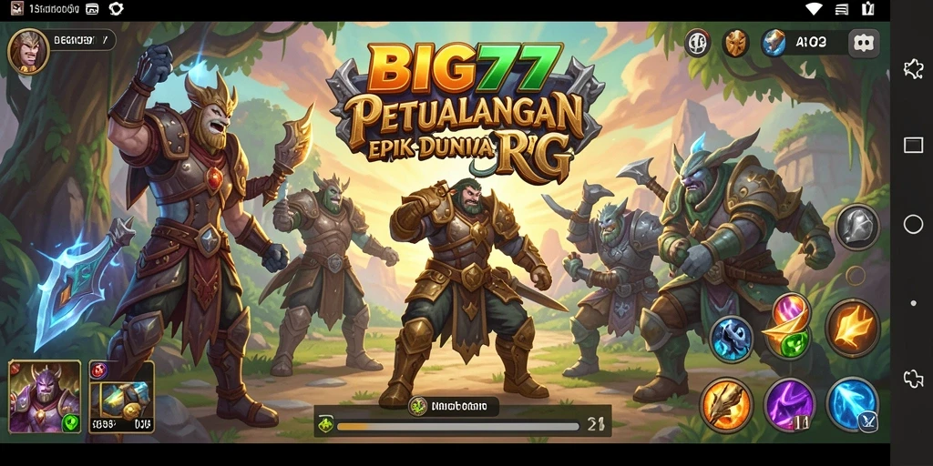 Screenshot menampilkan gameplay RPG yang memukau di BIG77.
