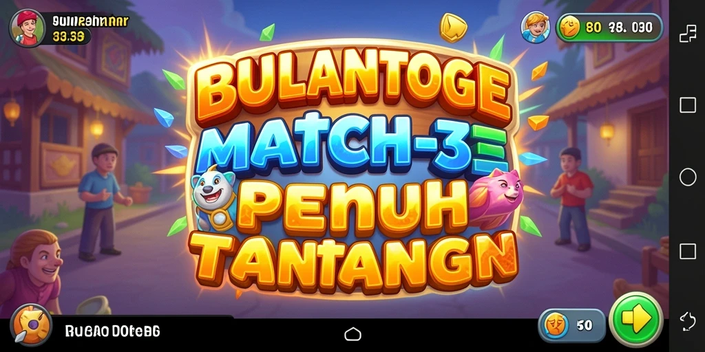 Tampilan gameplay BULANTOGEL yang penuh warna dan menantang.