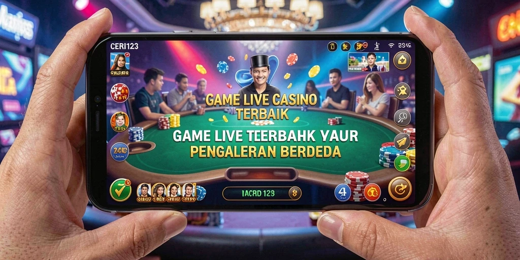 Screenshot CERI123 menampilkan dealer profesional dan permainan kasino yang mendebarkan.
