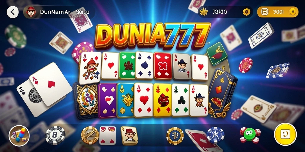 Tampilan gameplay menarik DUNIA777 dengan aksi Domino seru.