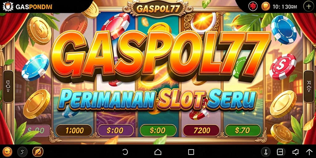 Screenshot utama GASPOL77 menunjukkan gameplay Slot yang mendebarkan.