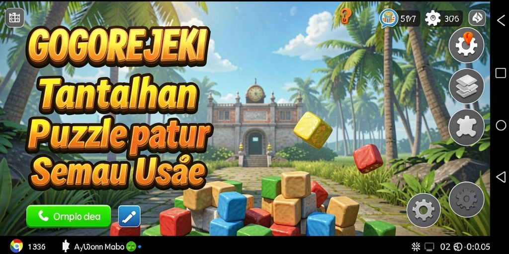 Screenshot GOGOREJEKI menampilkan gameplay puzzle yang menantang dan mengasyikkan.