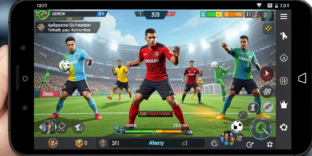 Tampilan gameplay menarik dari aplikasi IDROK dengan grafik olahraga yang menawan.