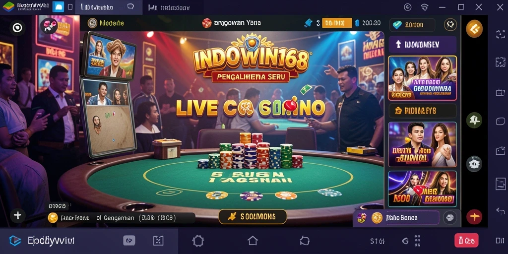 Tampilan gameplay menarik dari INDOWIN168 di sesi Live Casino.
