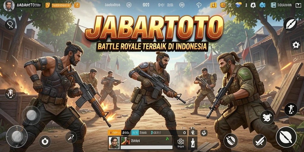 Tampilan gameplay intens di arena Battle Royale JABARTOTO.