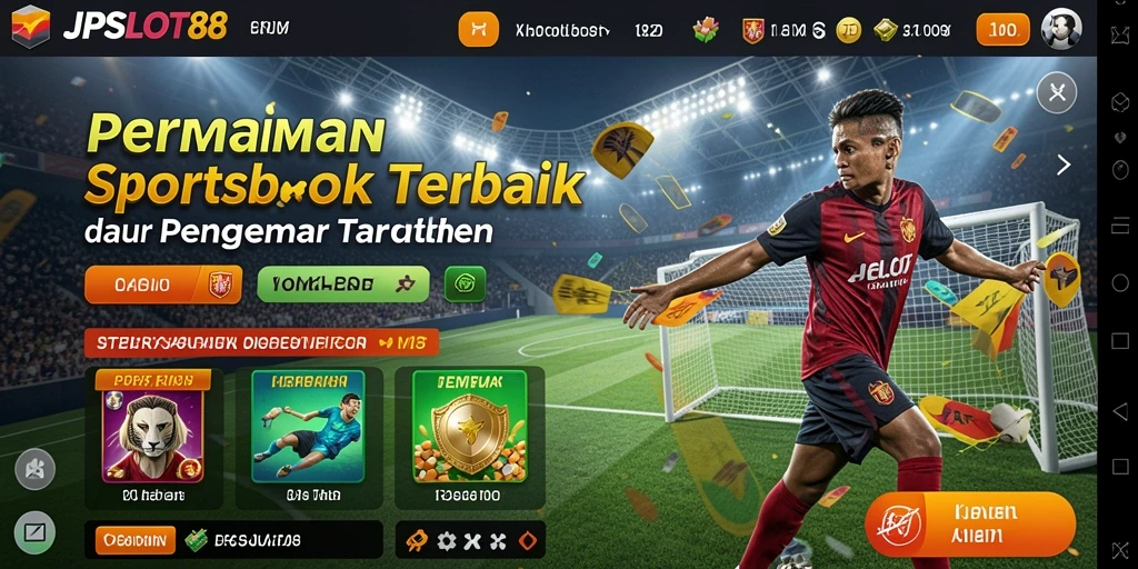 Screenshot utama JPSLOT88 menampilkan antarmuka taruhan yang menarik dan mudah digunakan.