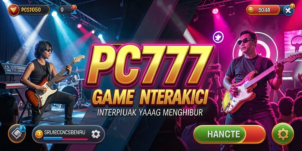 Tampilan utama gameplay PC777 dengan aksi musik yang mendebarkan.