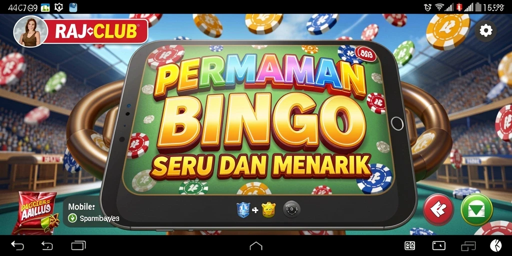 Screenshot gameplay RAJACLUB yang menunjukkan keseruan bermain Bingo.