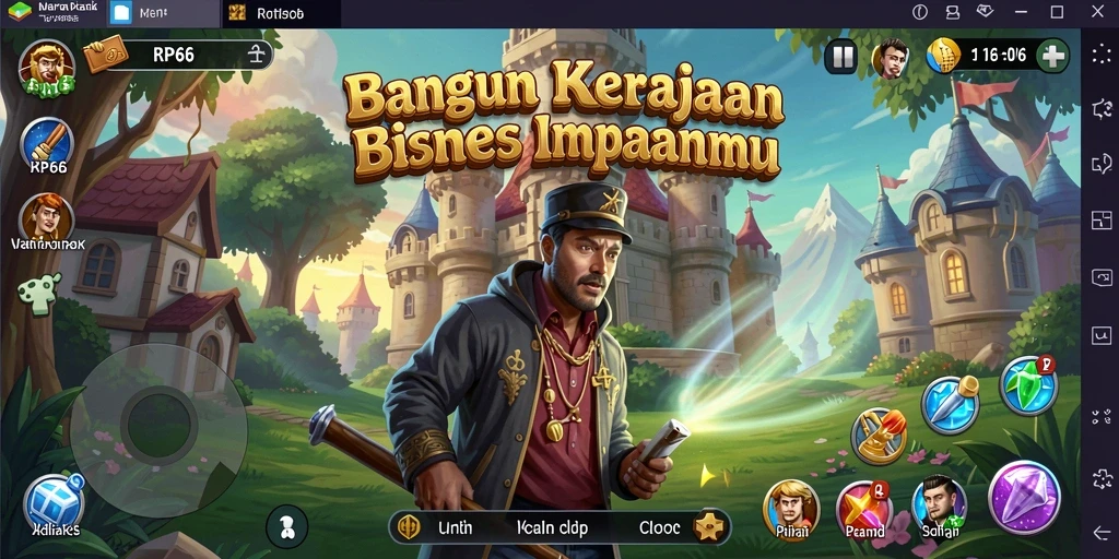 Tampilan gameplay RP66 yang menarik dengan simulasi bisnis nyata.