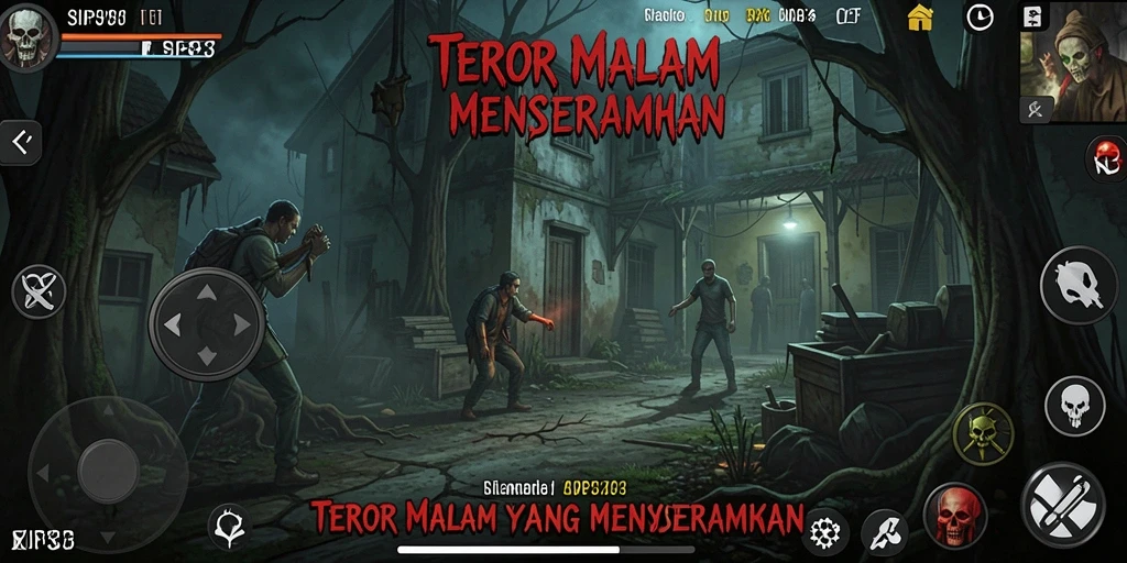 Screenshot menunjukkan gameplay mencekam dengan suasana Horror yang mendalam.