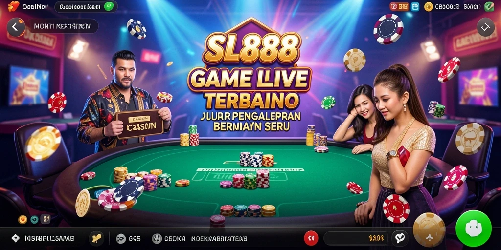 Tampilan menarik dari gameplay Live Casino di SL888.
