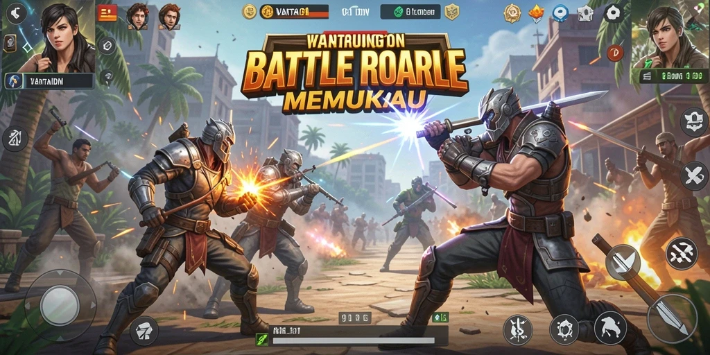 Gameplay menegangkan VANTAIDN yang penuh aksi Battle Royale.